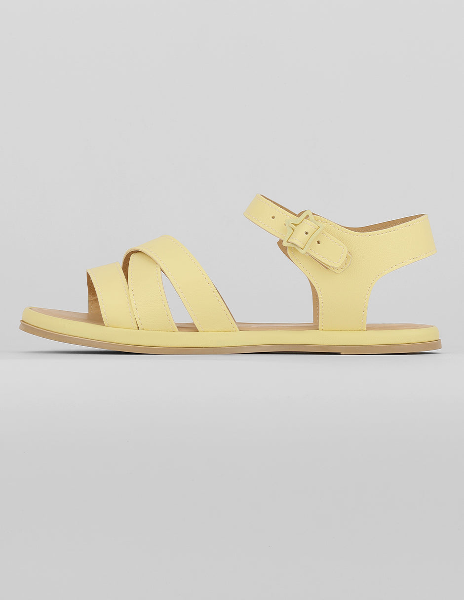 Sandalias de piso Exterior Sintético Color Amarillo Para Mujer De RBCOLLECTION