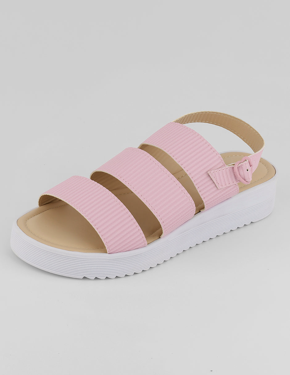 Sandalias de piso Yuri en Sintético – Rosa