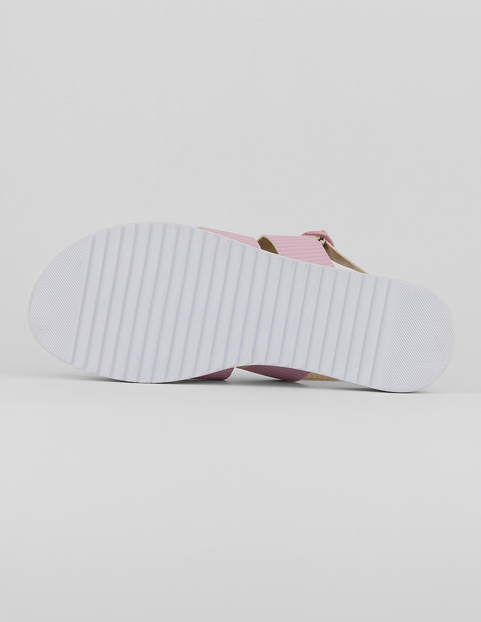 Sandalias de piso Yuri en Sintético – Rosa