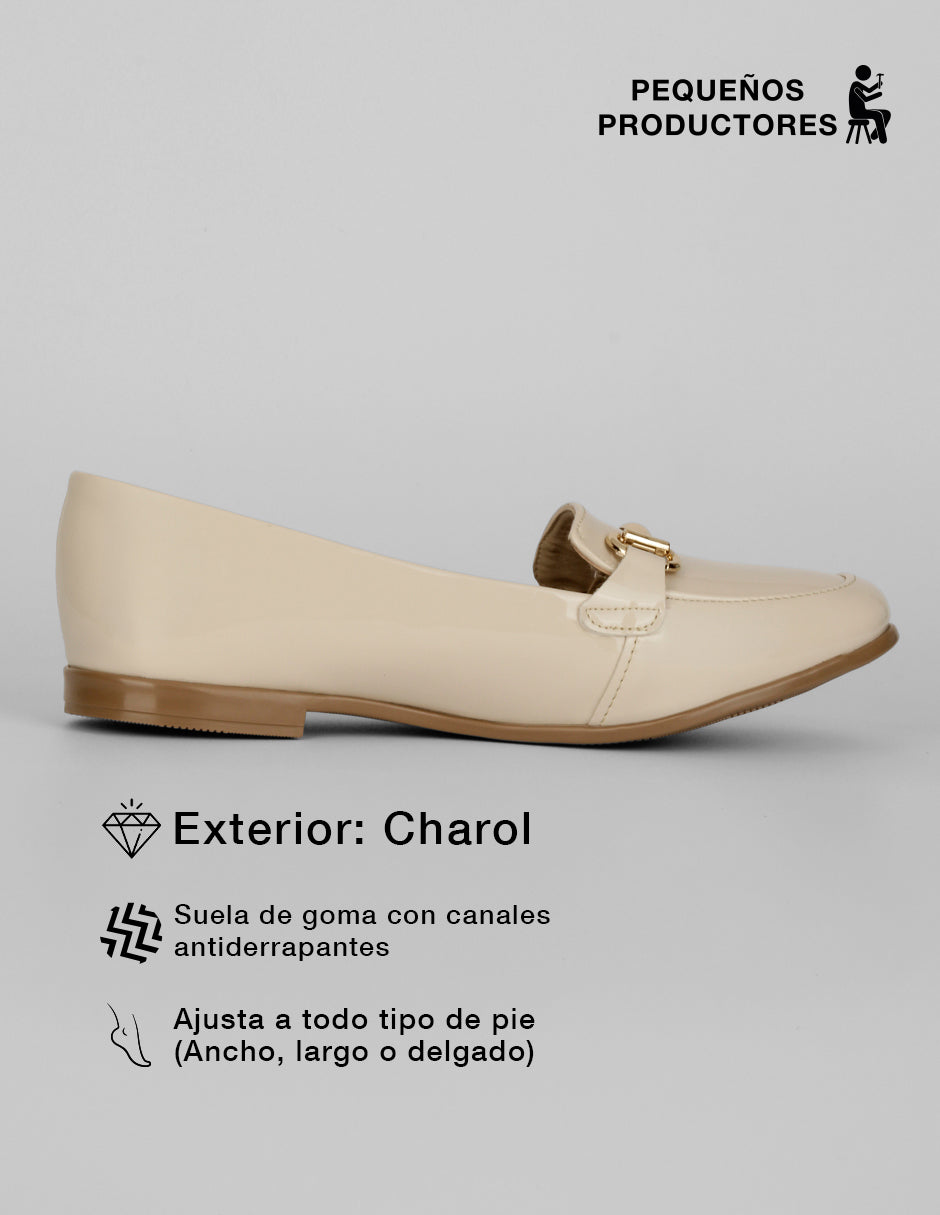 Mocasines Lane en Charol – Blanco