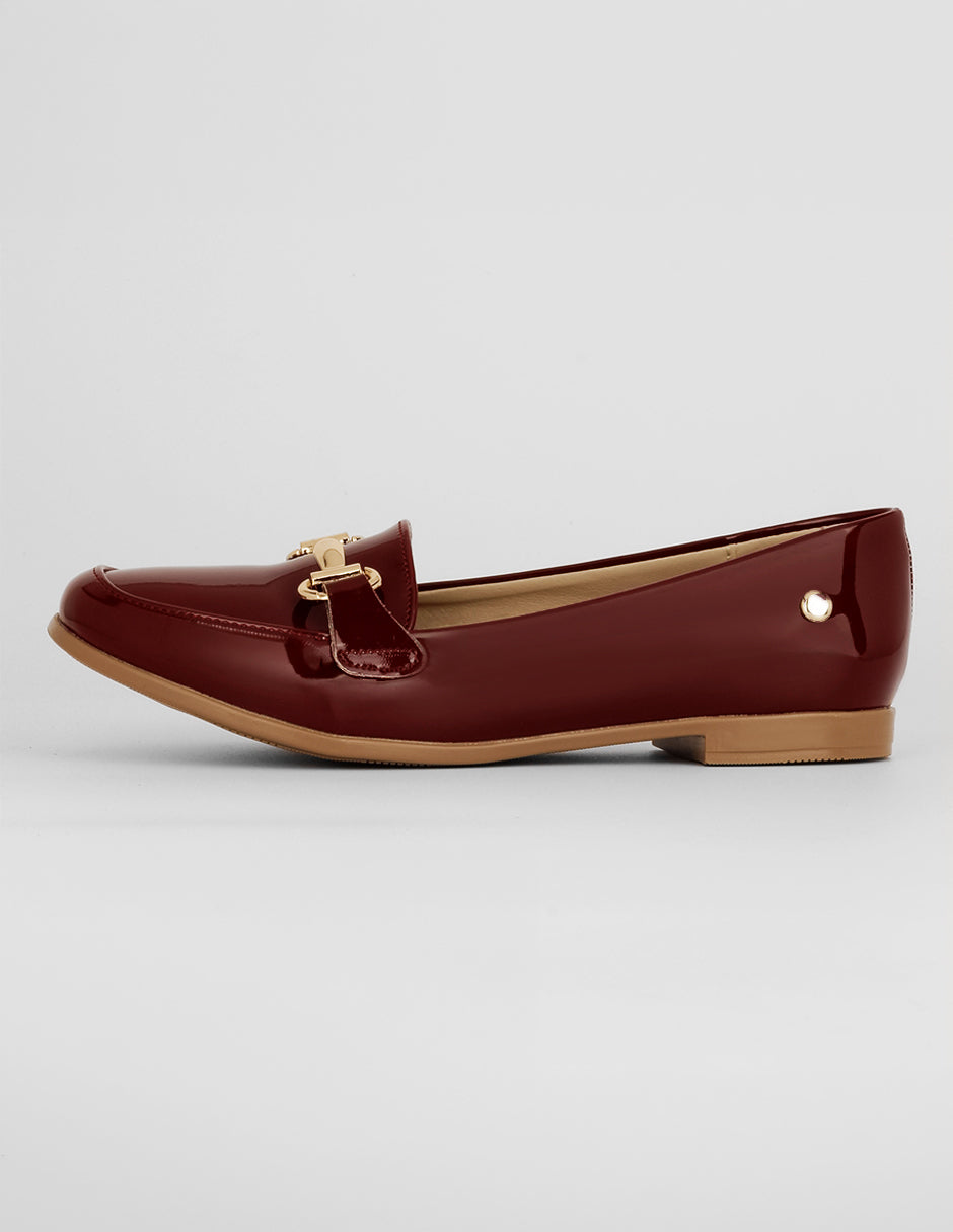 Mocasines Exterior Charol Color Rojo Para Mujer De RBCOLLECTION