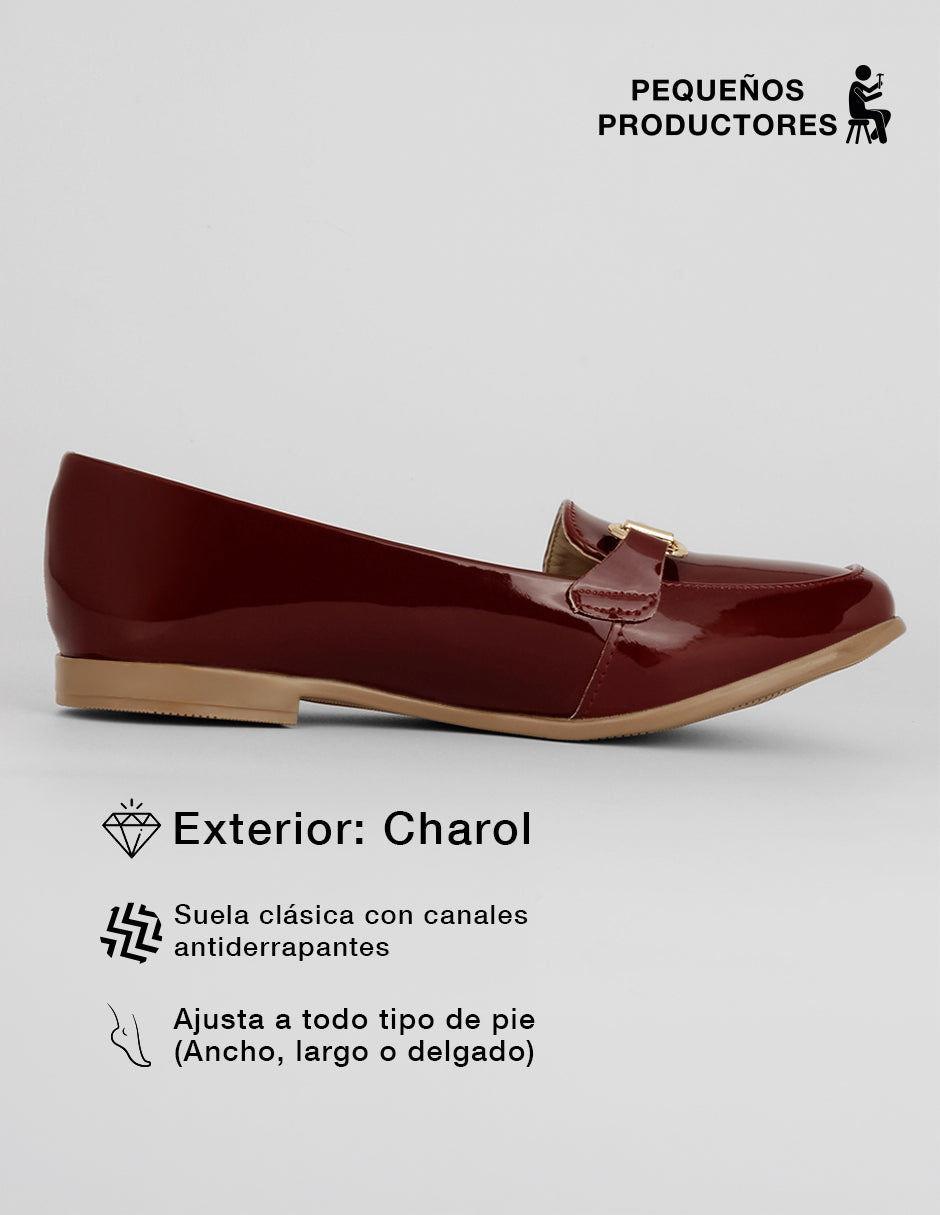 Mocasines Lane en Charol – Rojo