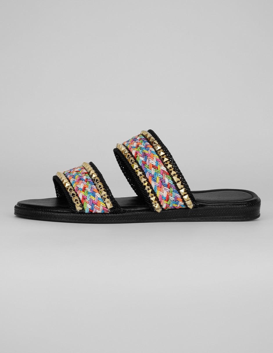 Sandalias de piso Exterior Textil Color Multicolor Para Mujer De RBCOLLECTION