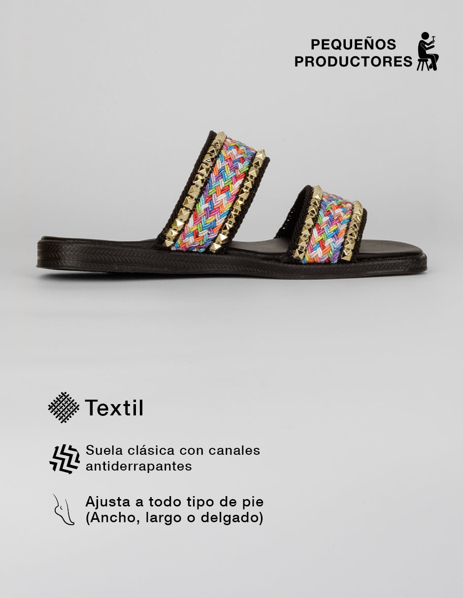 Sandalias de piso Naia en Textil – Multicolor