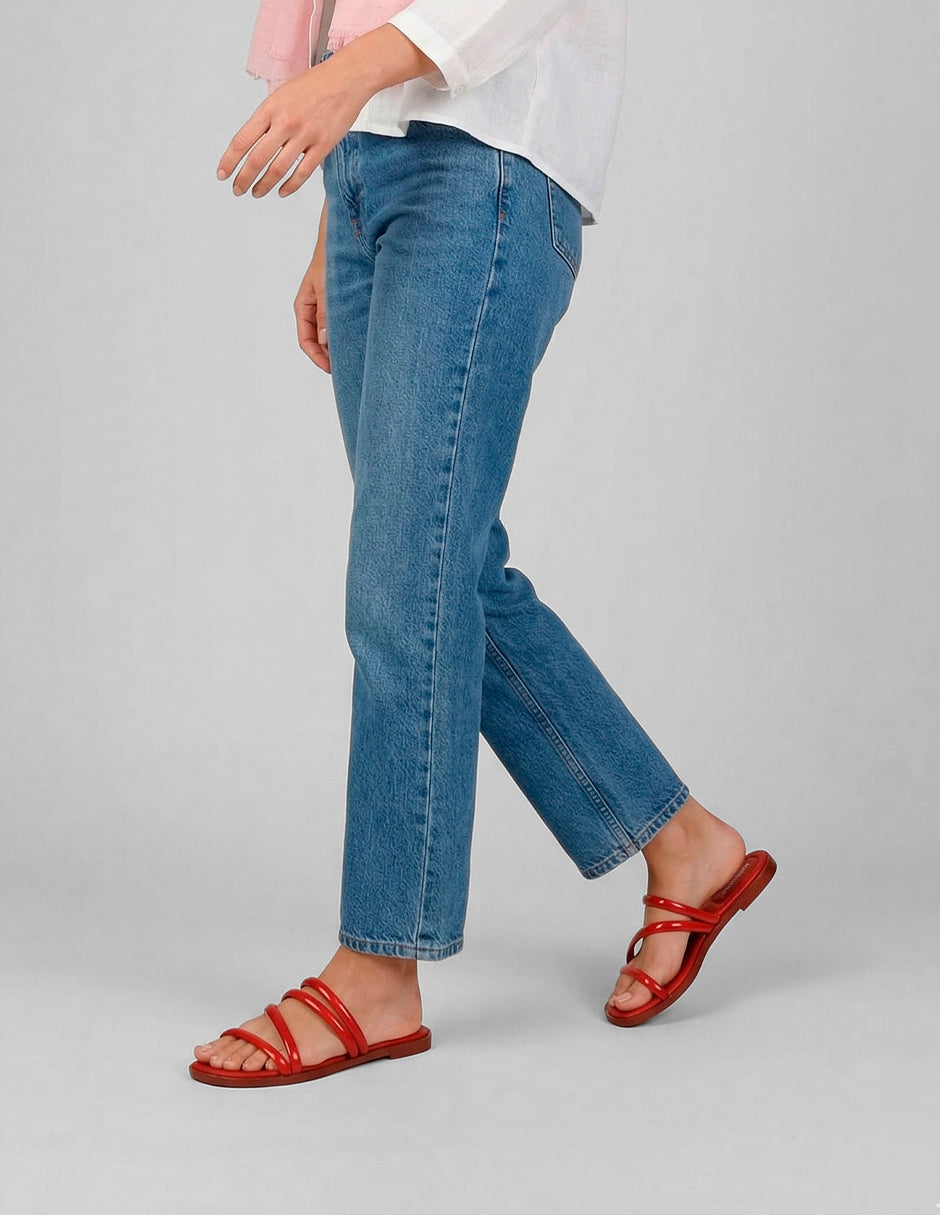 Sandalias de piso Soft en Charol – Rojo