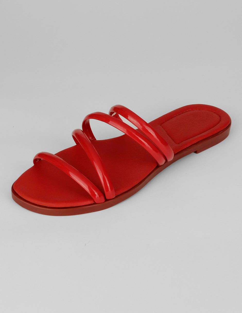 Sandalias de piso Soft en Charol – Rojo