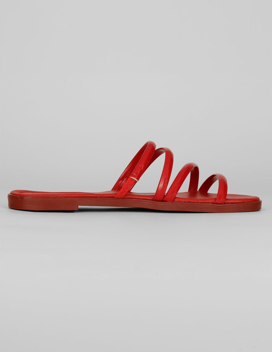 Sandalias de piso Soft en Charol – Rojo