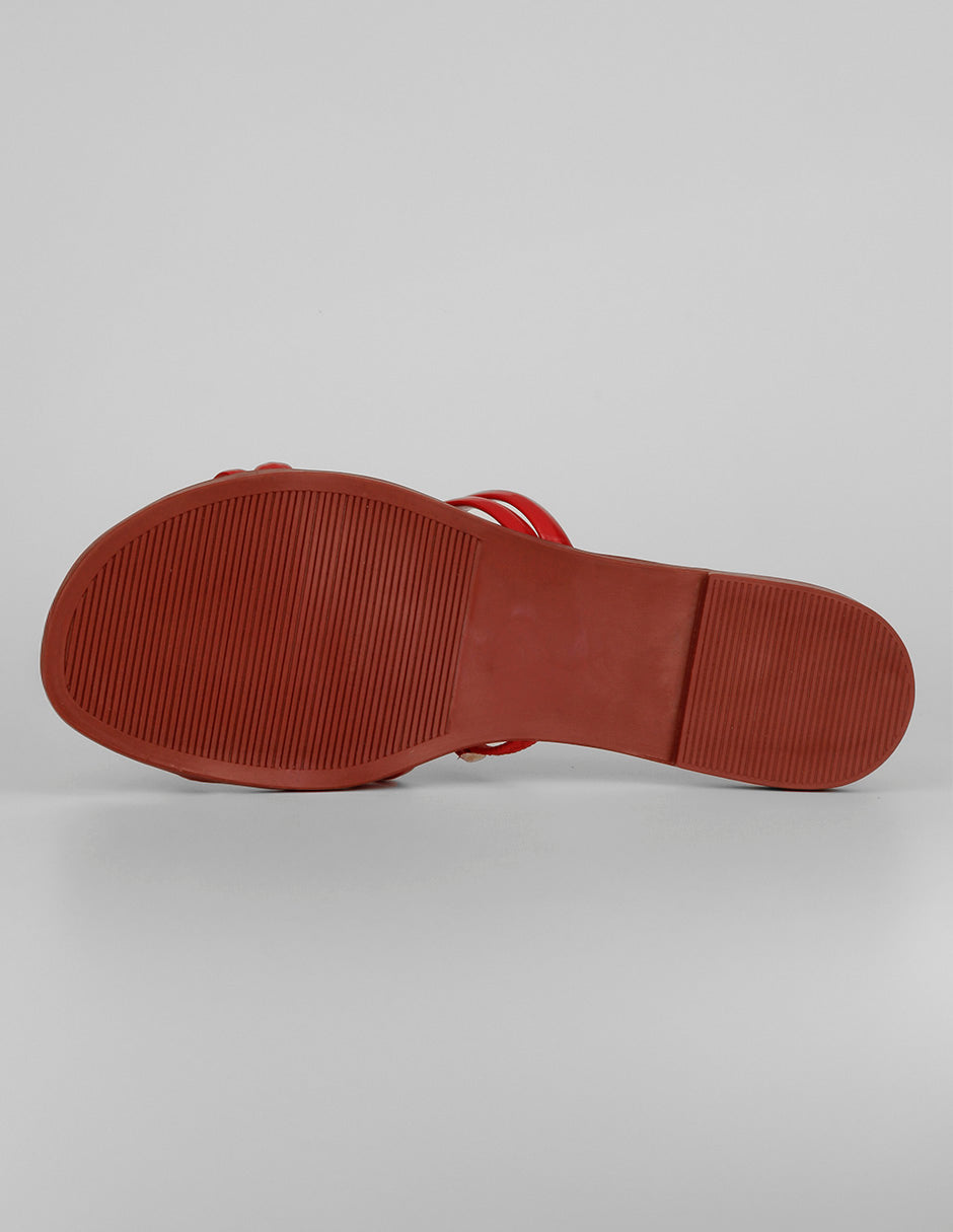 Sandalias de piso Soft en Charol – Rojo
