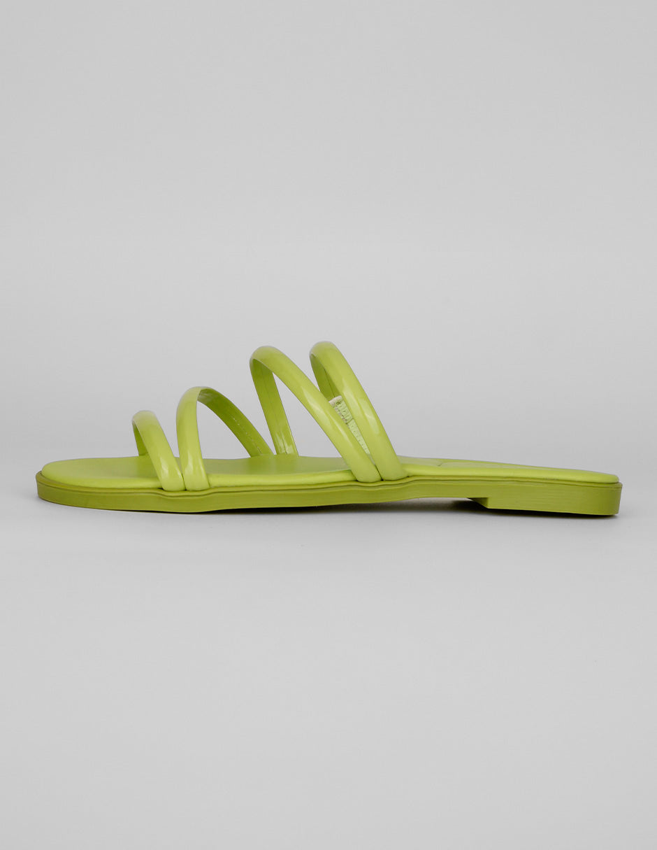 Sandalias de piso Exterior Sintético Color Verde Para Mujer De RBBASICS