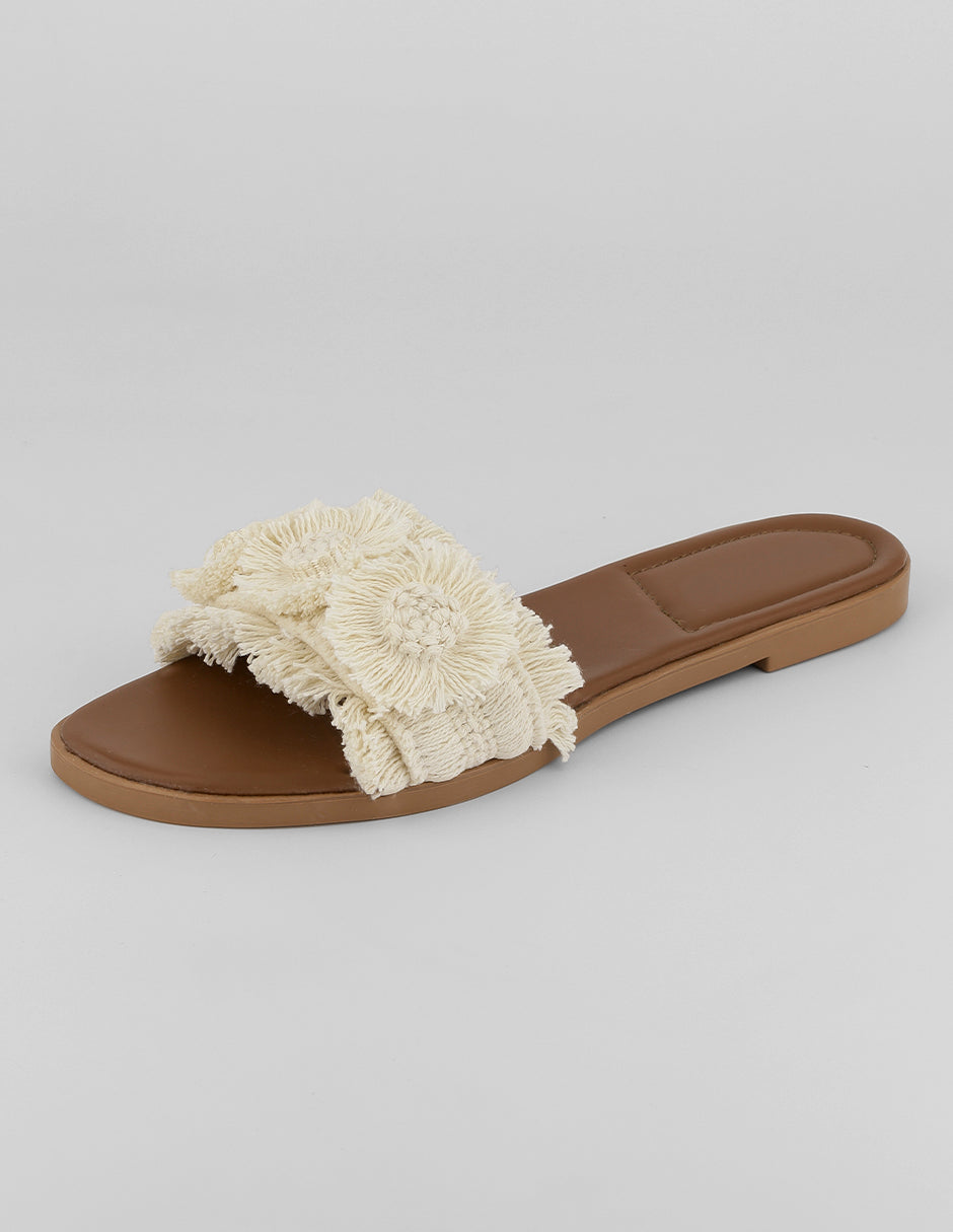 Sandalias de piso Soft en Textil – Latte