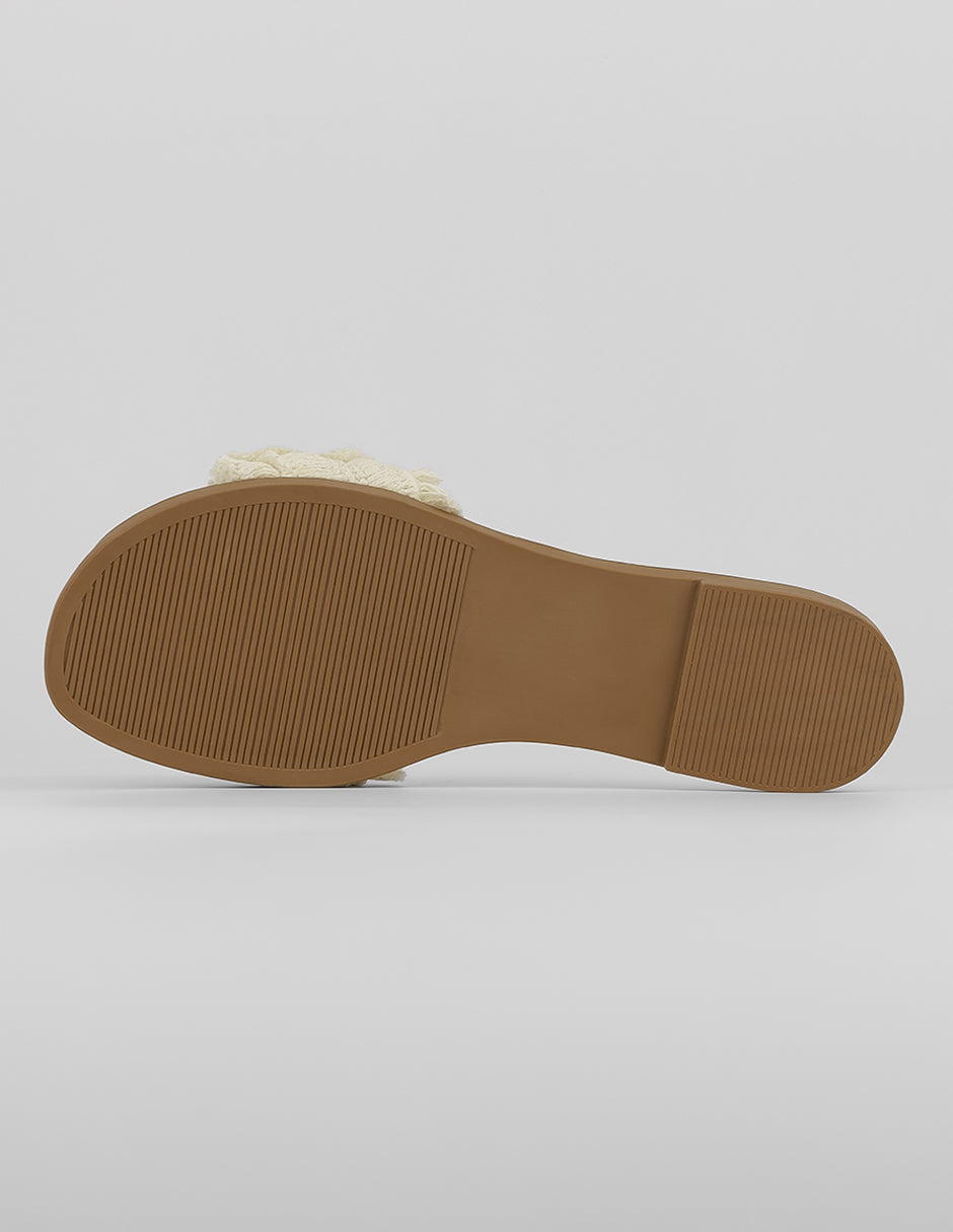 Sandalias de piso Soft en Textil – Latte