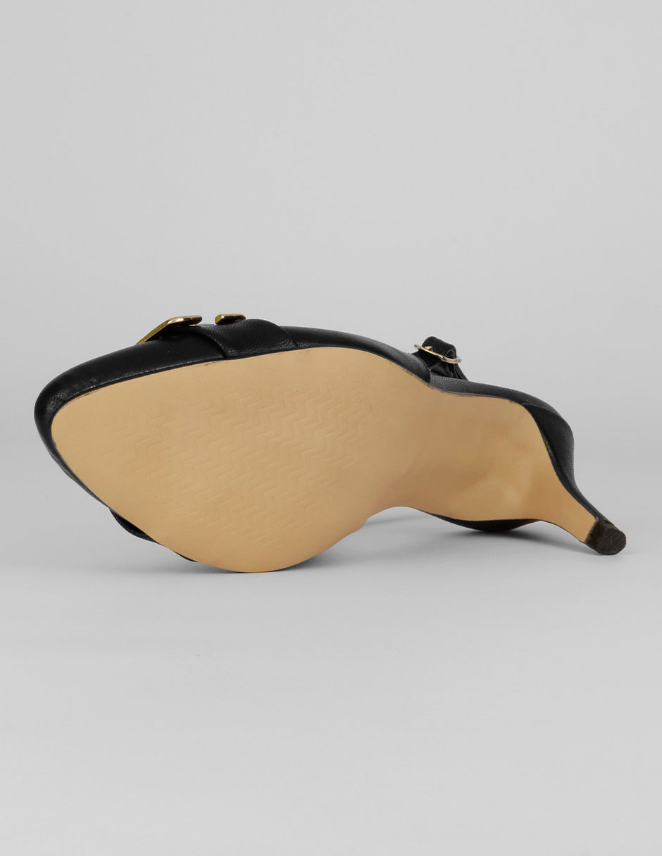 Zapatillas Slingback en Piel vegana – Negro