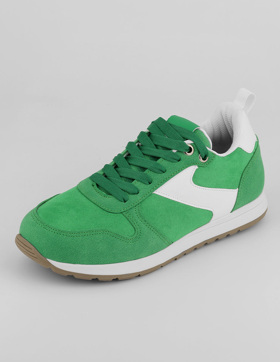 Tenis con cordones  Urban en Gamuza – Verde