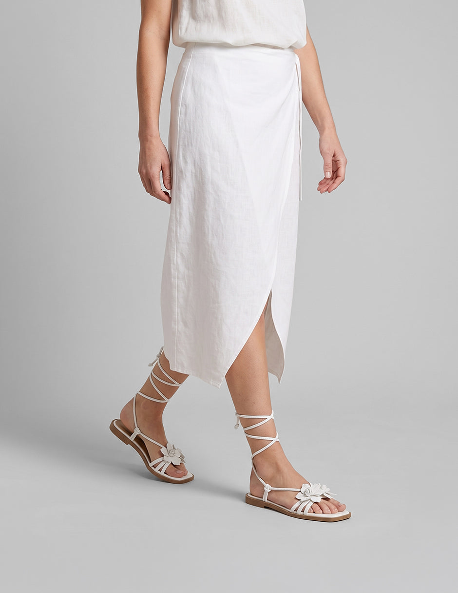 Sandalias de piso Soft en Piel vegana – Blanco