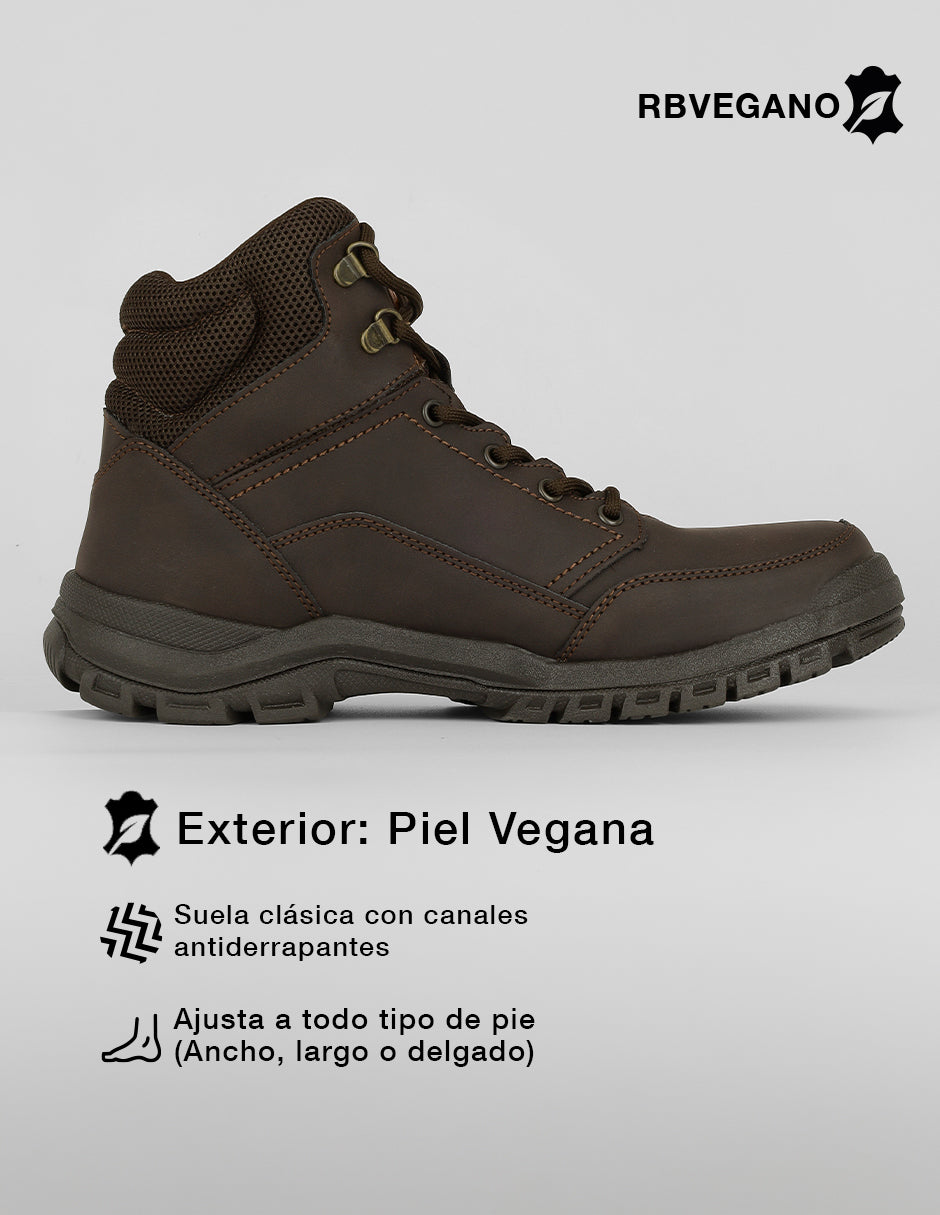 Botas de senderismo Hiking en Piel vegana – Café
