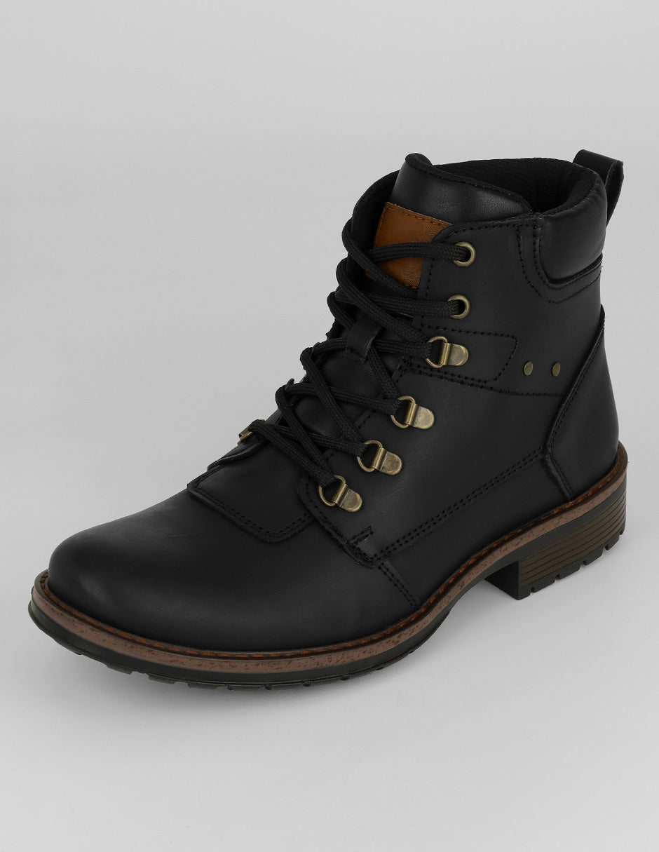 Botas casuales Hiking en Piel vegana – Negro