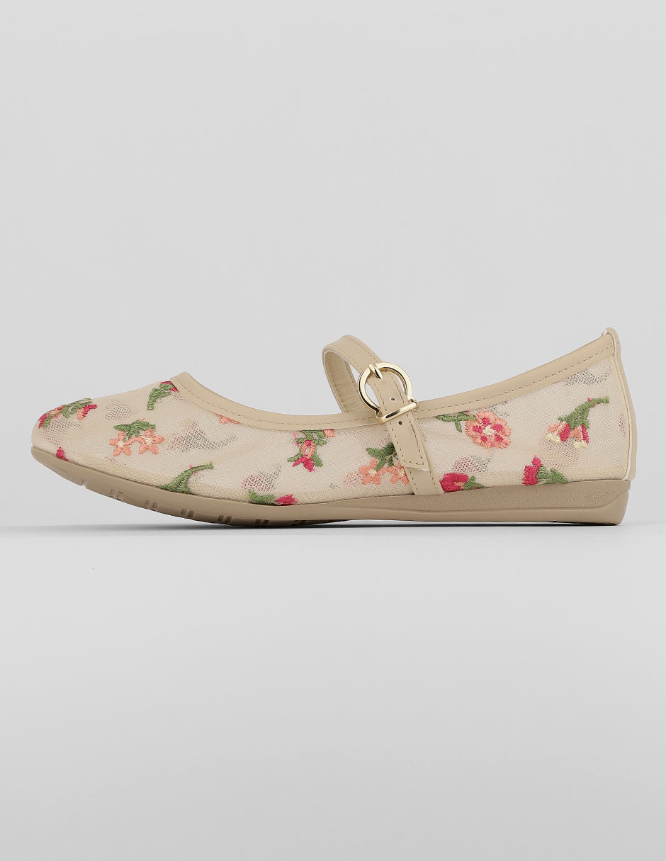 Flats clásicas Exterior Textil Color Beige Para Mujer De RBCOLLECTION