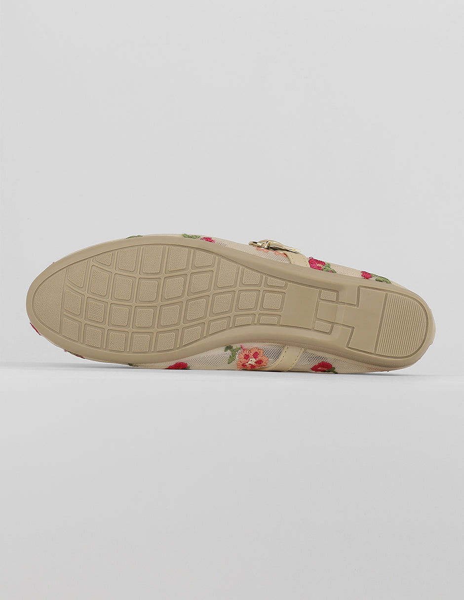 Flats clásicas Darling en Textil – Beige
