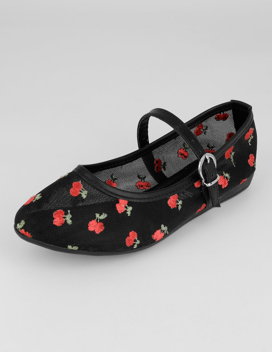 Mary jane Darling en Textil – Negro
