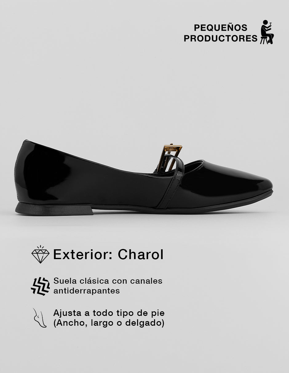 Mocasines Mima en Charol – Negro