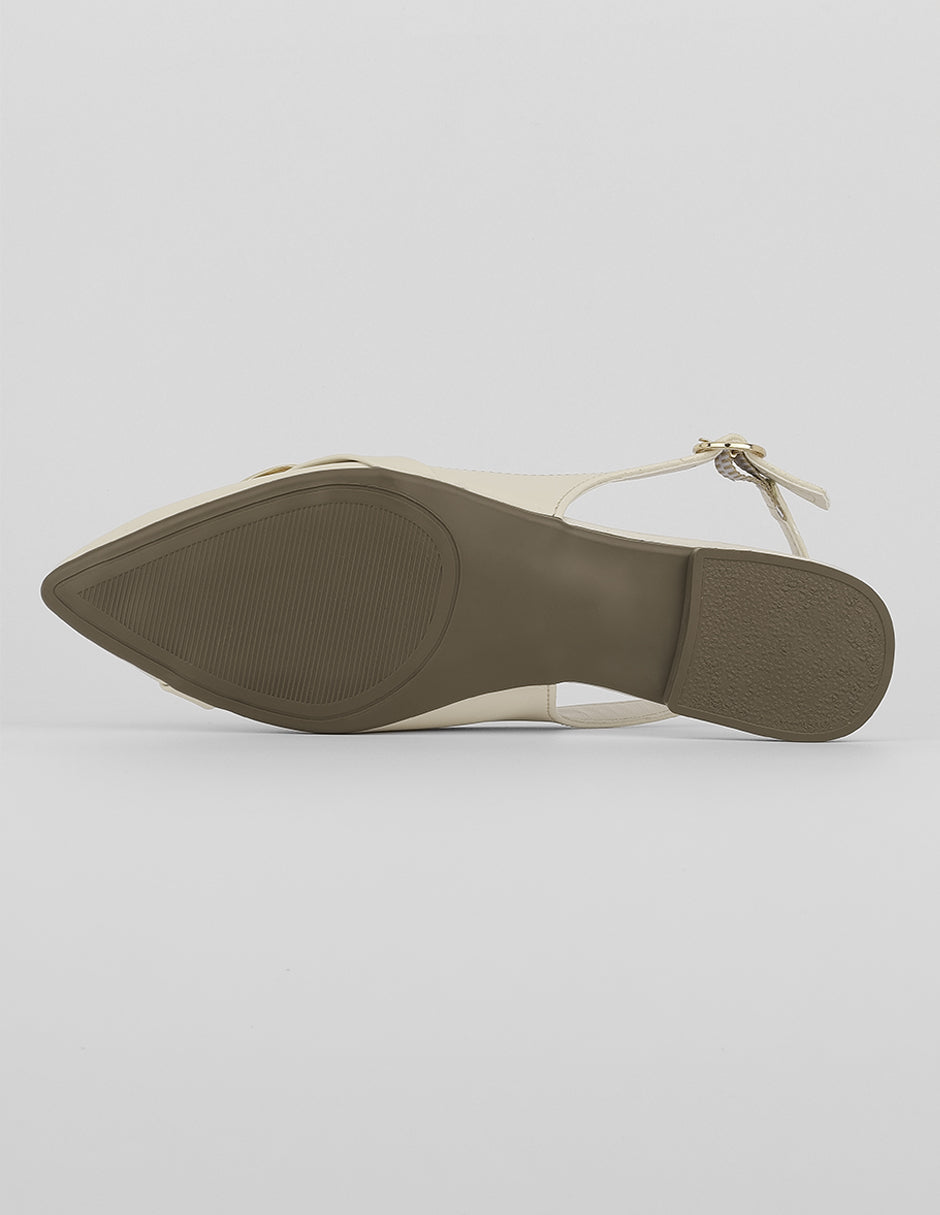 Flats puntales Onne en Piel vegana – Blanco
