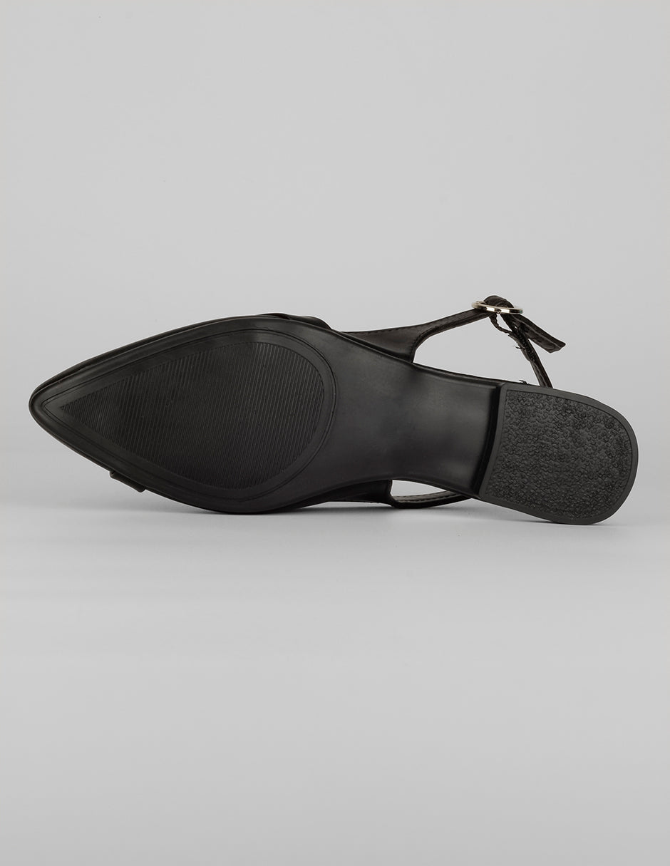 Flats puntales Onne en Piel vegana – Negro