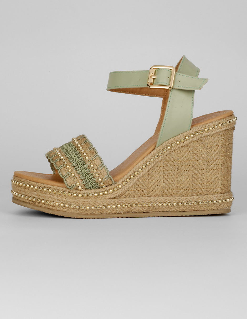 Sandalias con plataforma Exterior Sintético Color Verde Para Mujer De RBCOLLECTION