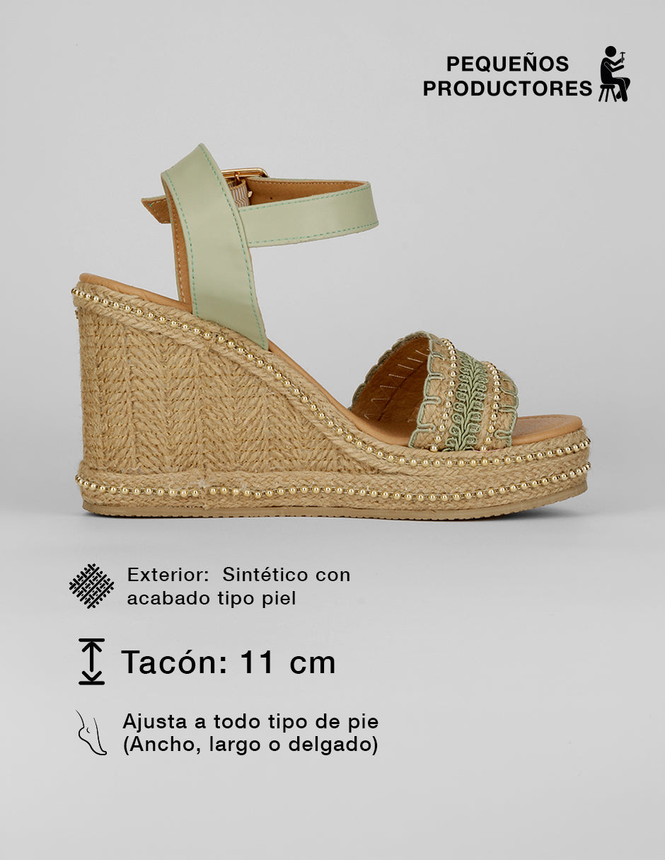 Sandalias con plataforma Naia en Sintético – Verde