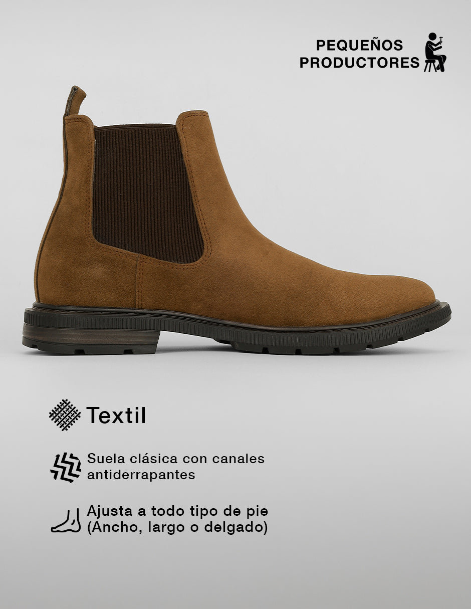 Botas casuales West en Textil – Café