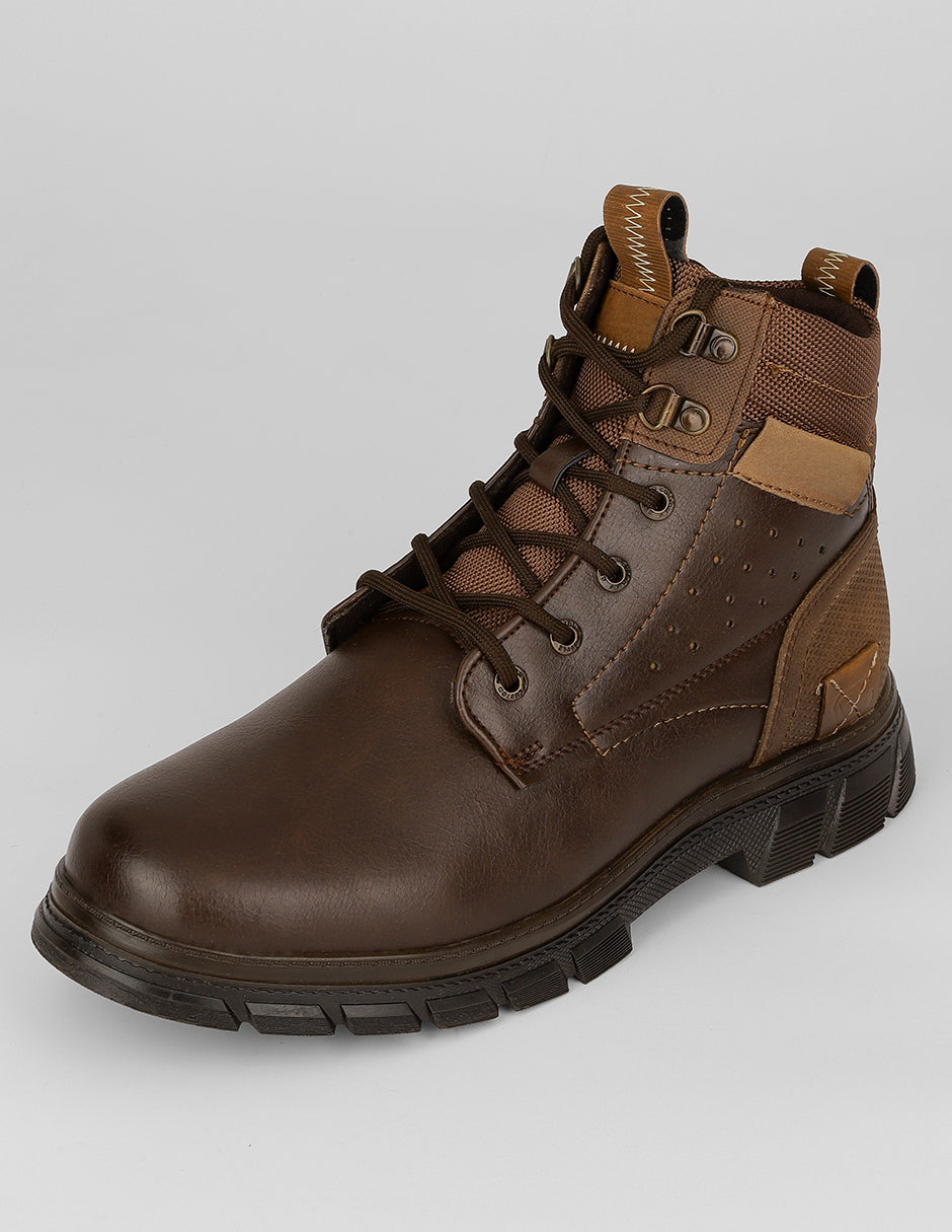Botas casuales Bike en Piel vegana – Café