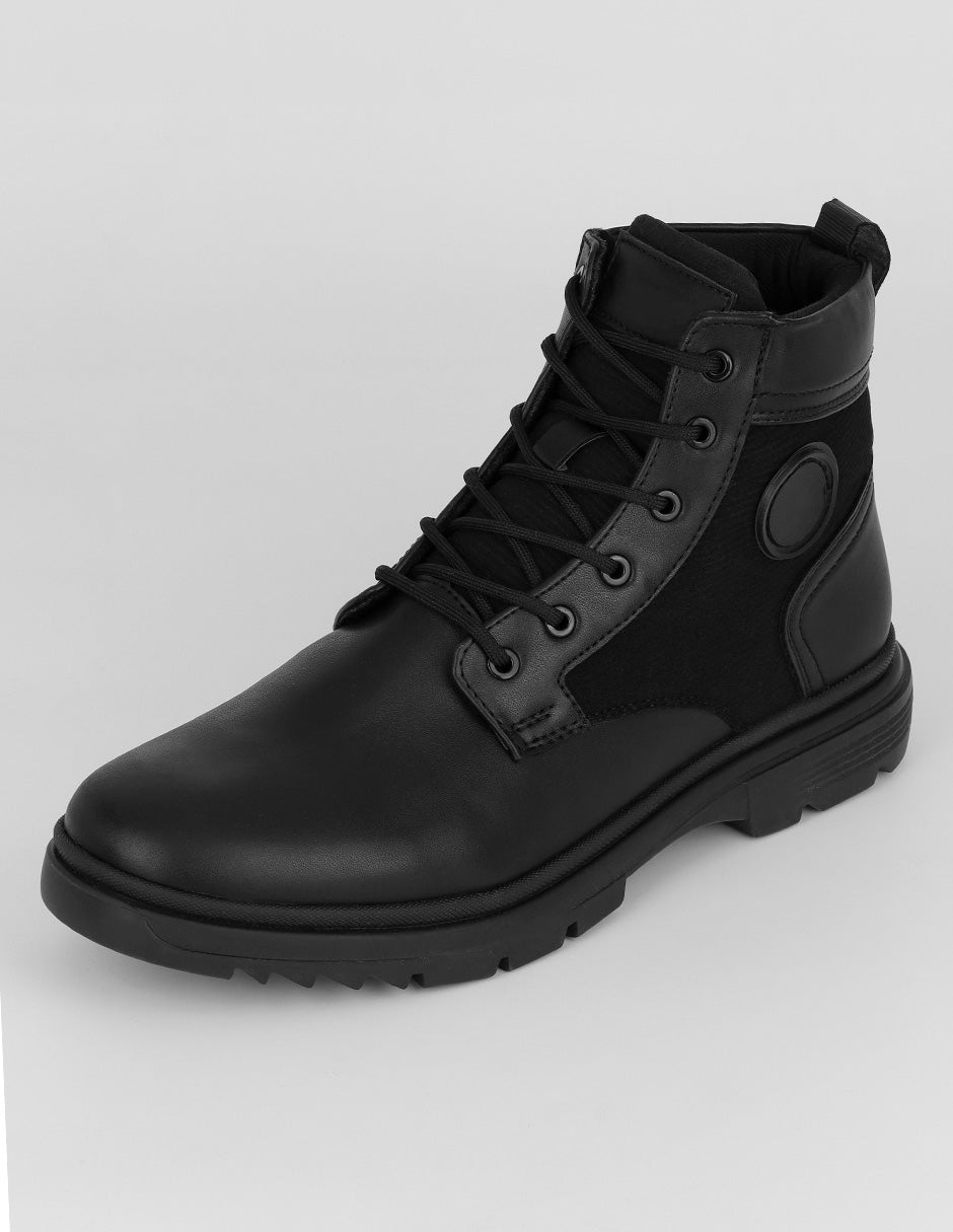 Botas casuales Bike en Piel vegana – Negro