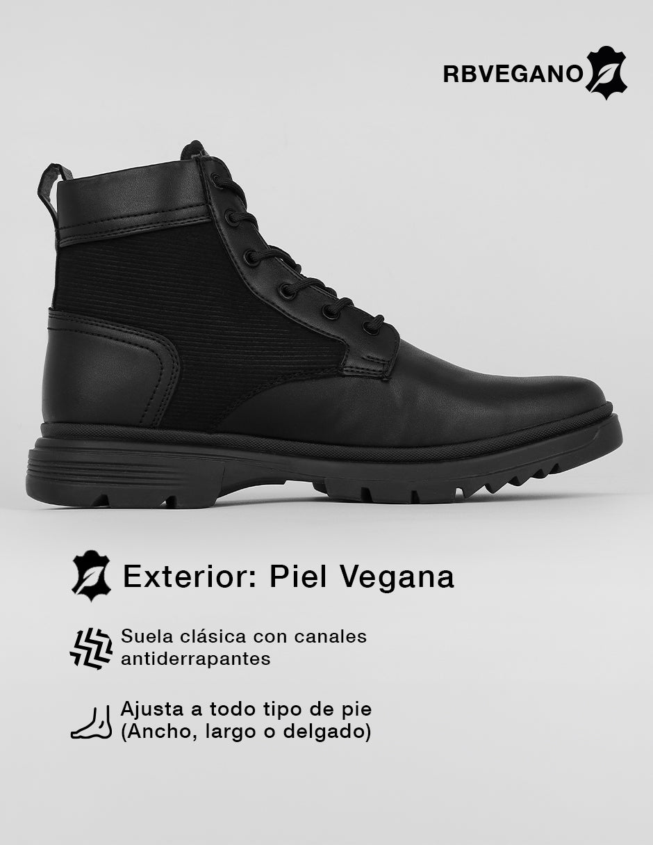 Botas casuales Bike en Piel vegana – Negro