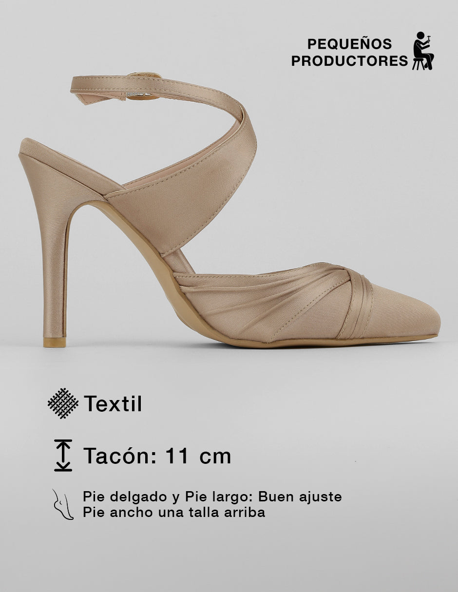 Zapatillas Slingback en Textil – Rosa