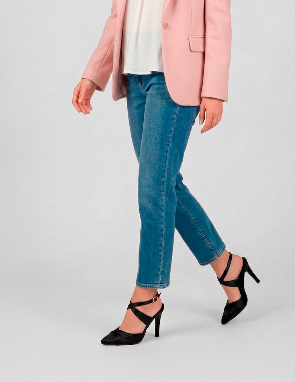 Zapatillas Slingback en Textil – Negro