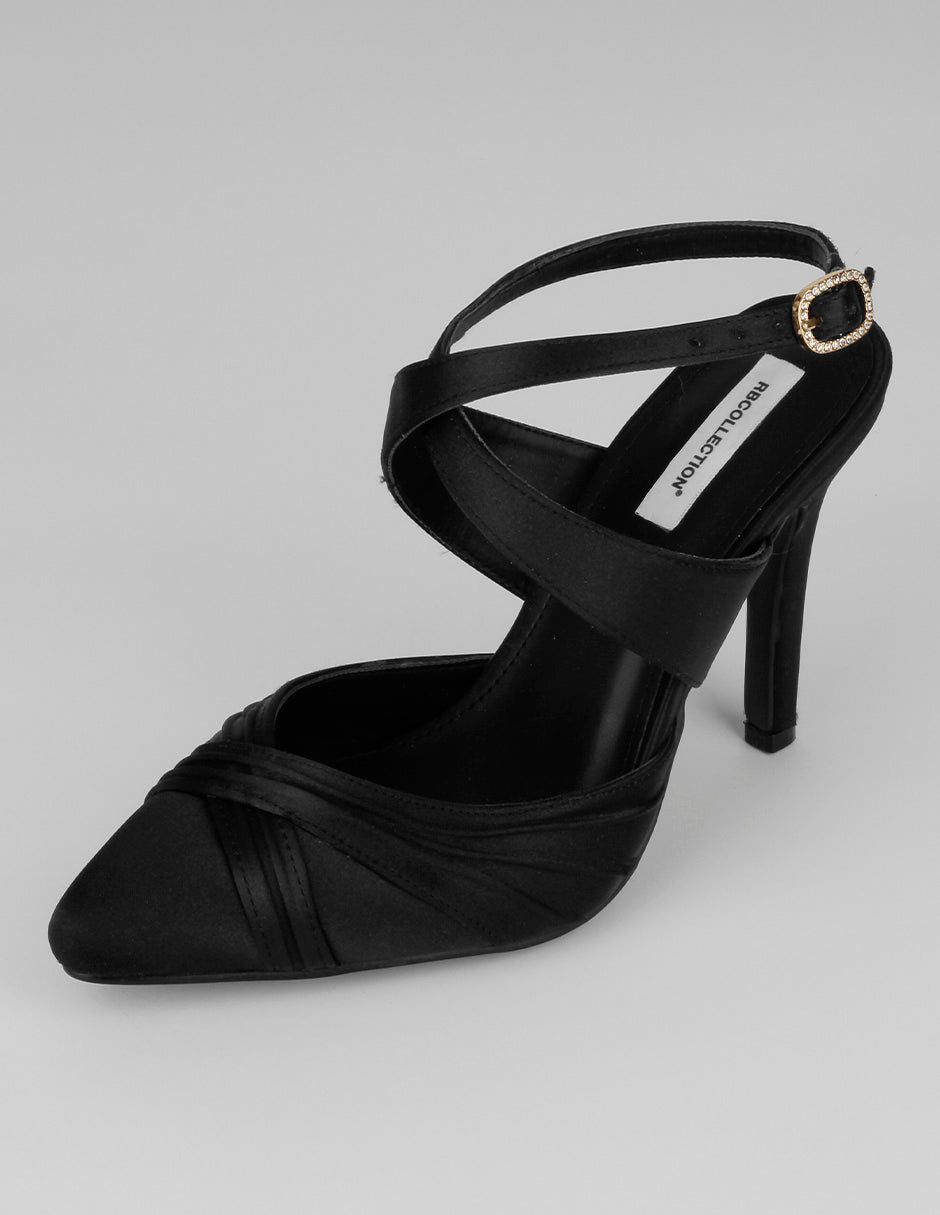 Zapatillas Slingback en Textil – Negro