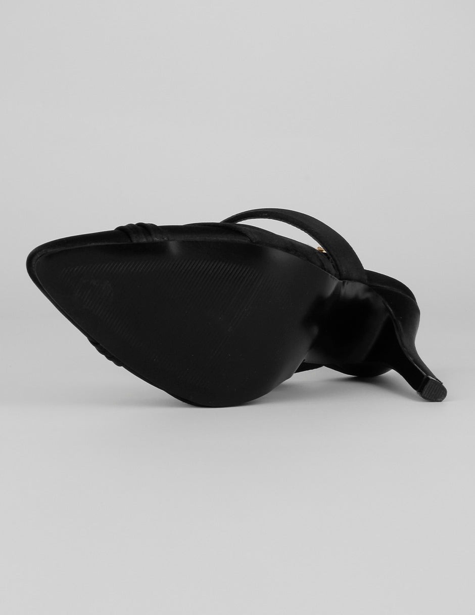 Zapatillas Slingback en Textil – Negro