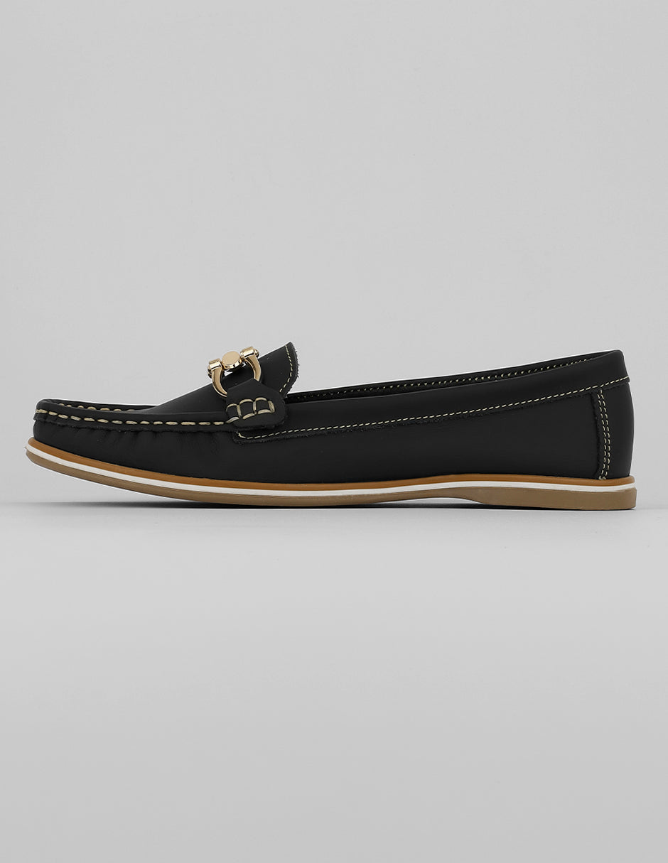 Mocasines Exterior Piel Color Negro Para Mujer De RBCOLLECTION