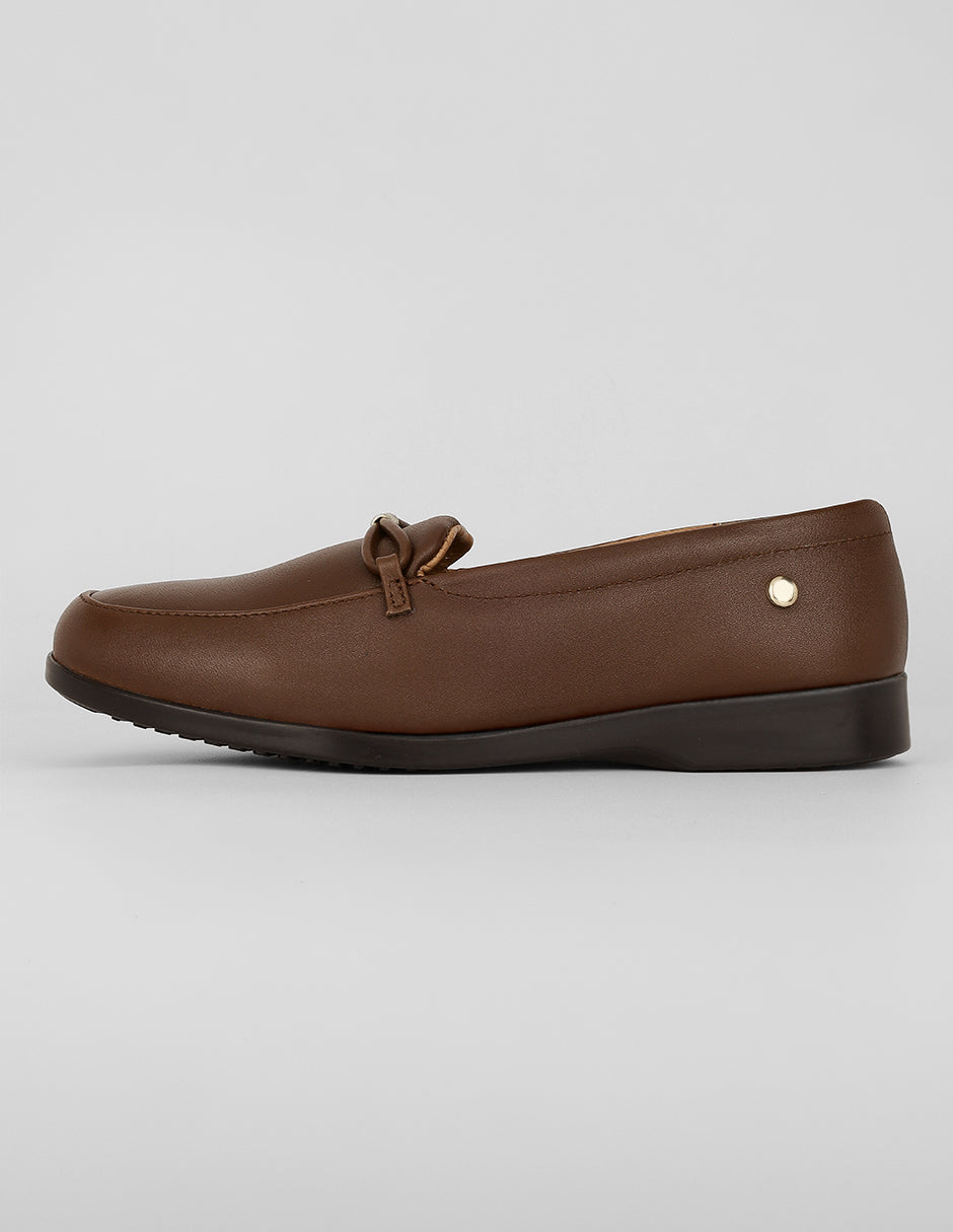 Mocasines Exterior Piel Color Café Para Mujer De RBCOLLECTION