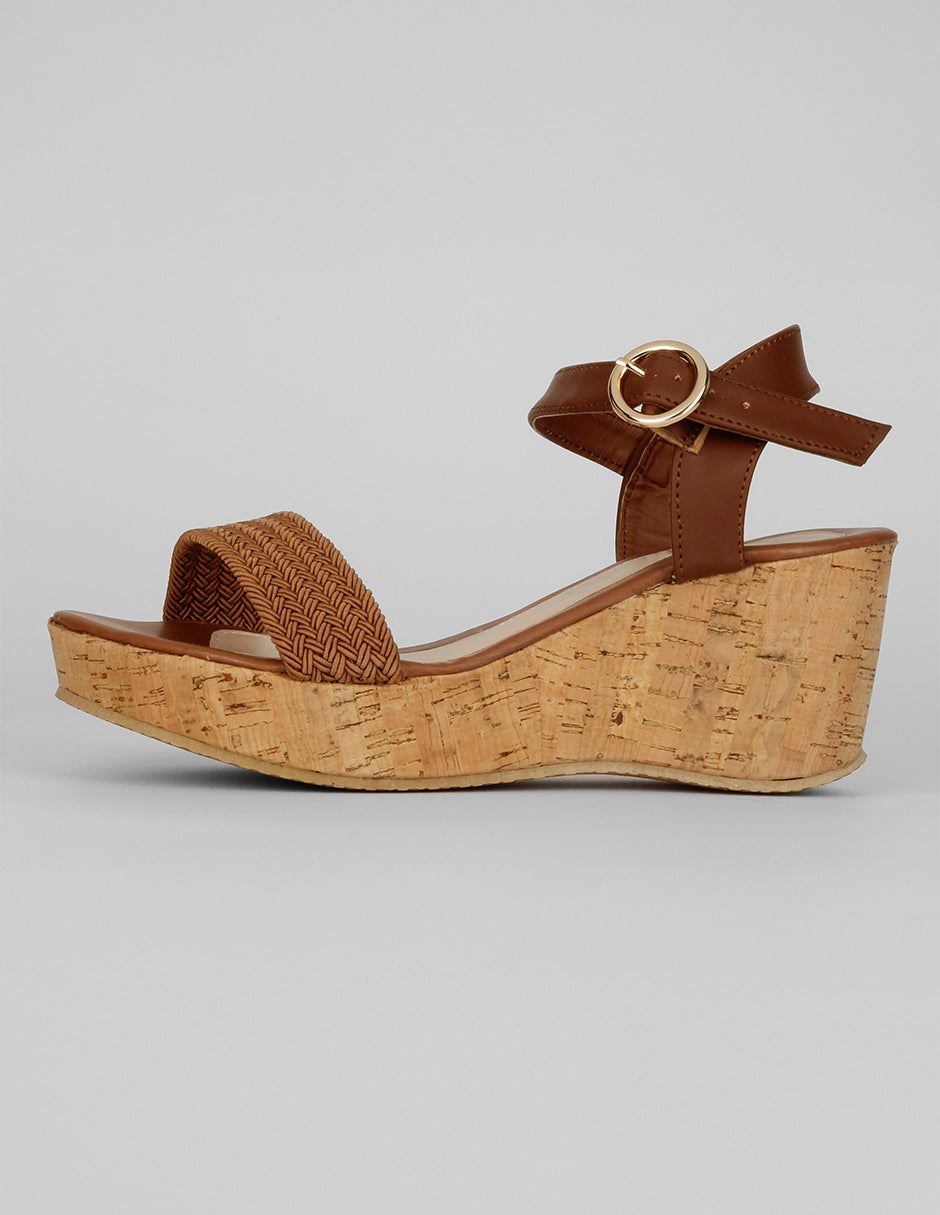 Sandalias con plataforma Exterior Sintético Color Café Para Mujer De RBCOLLECTION