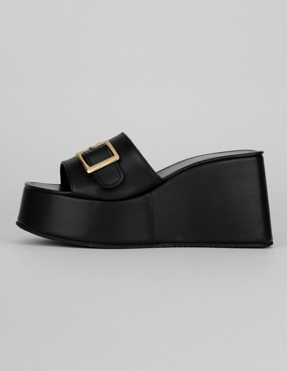 Sandalias con plataforma Exterior Sintético Color Negro Para Mujer De RBCOLLECTION