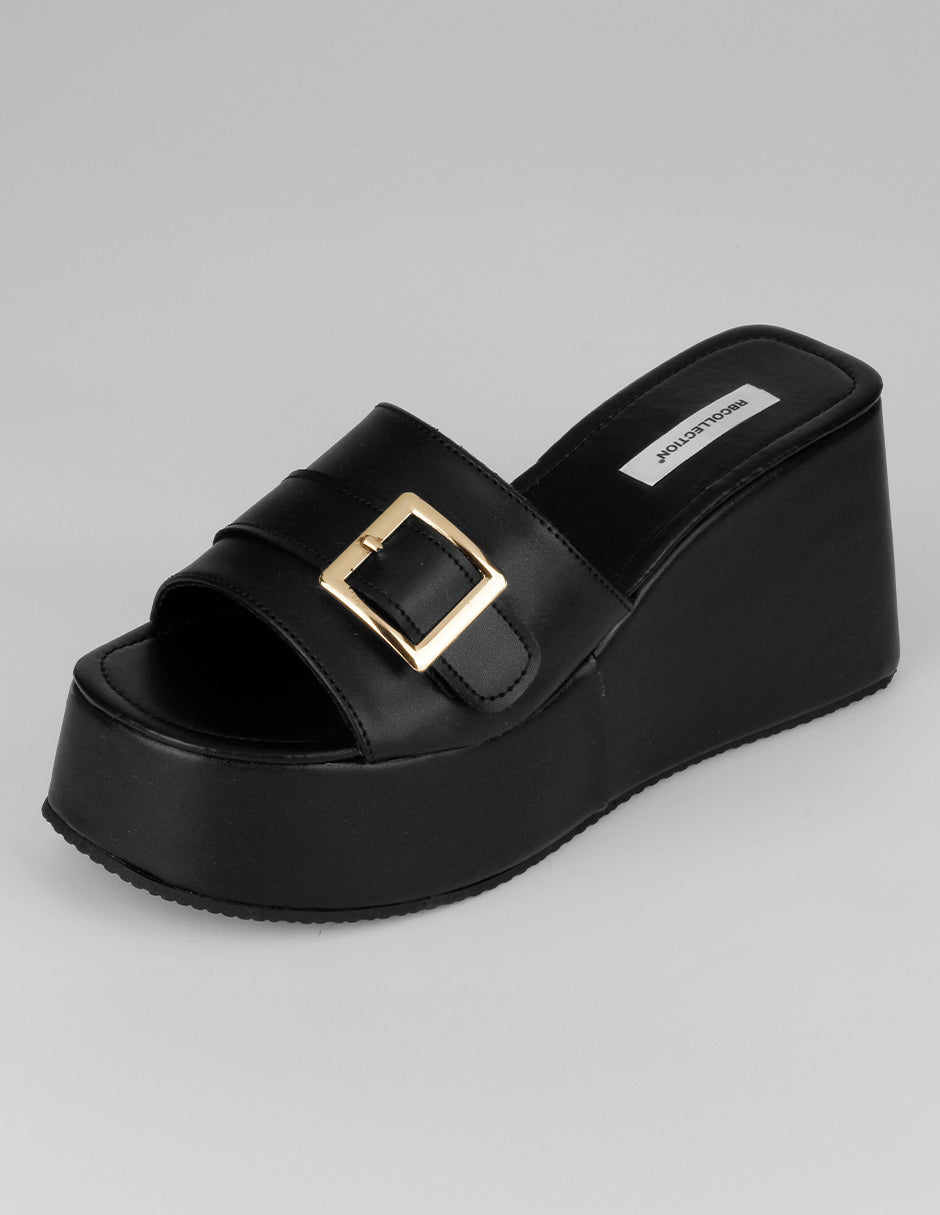 Sandalias con plataforma Naia en Sintético – Negro