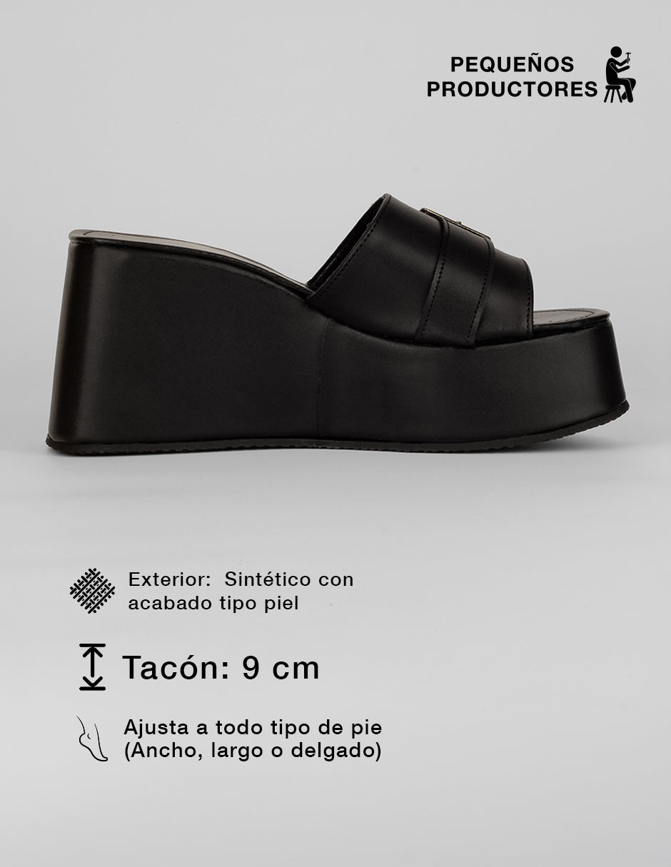 Sandalias con plataforma Naia en Sintético – Negro