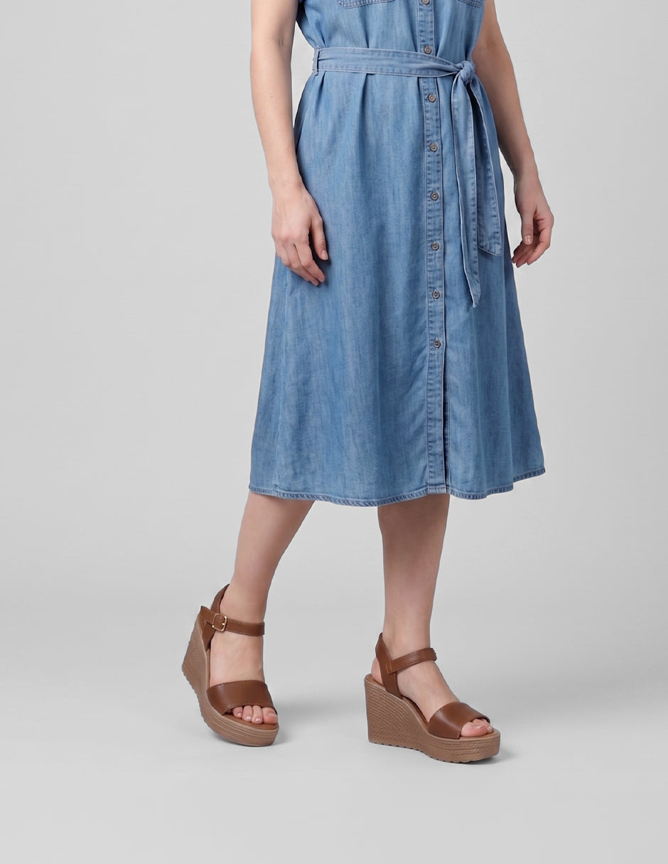 Sandalias con plataforma Naia en Sintético – Café
