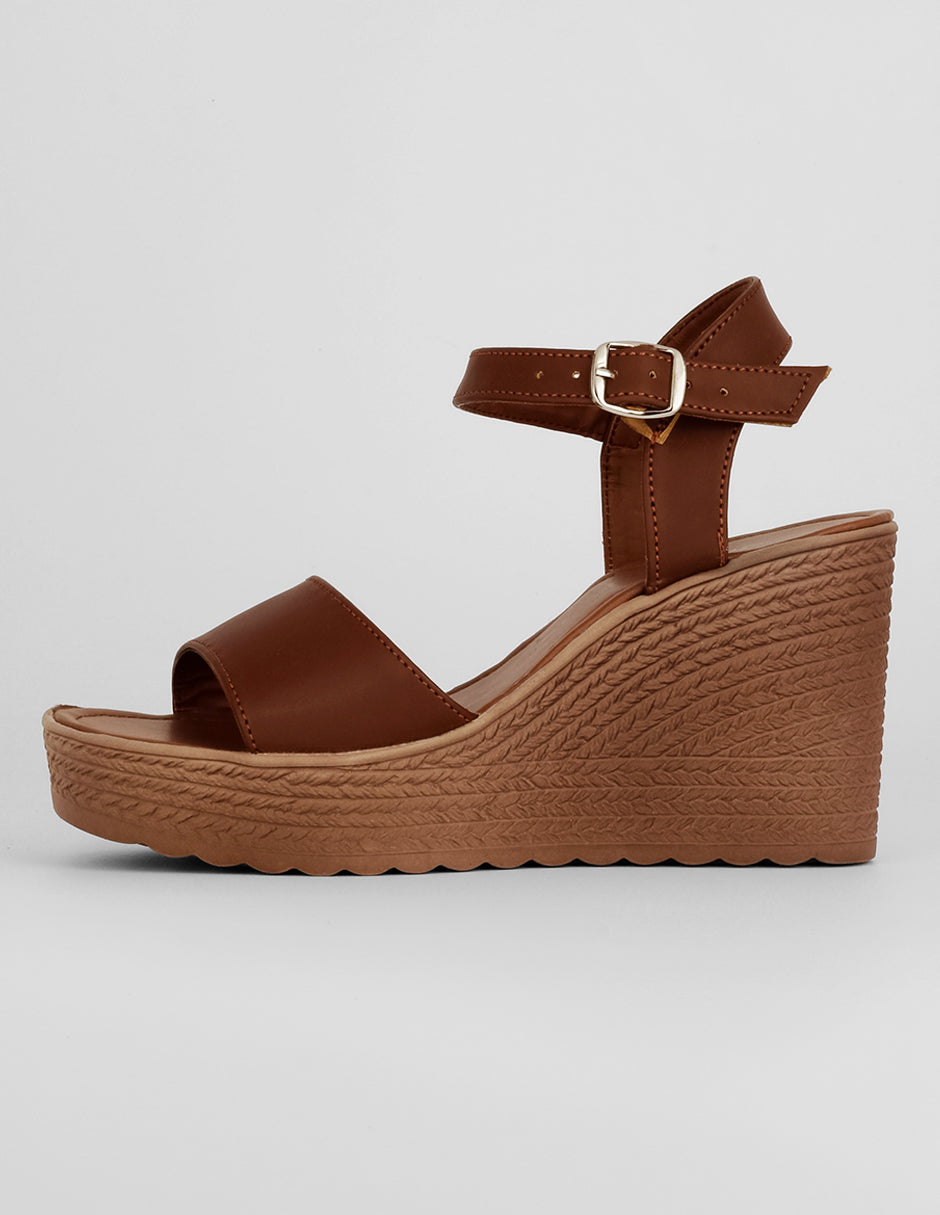 Sandalias con plataforma Exterior Sintético Color Café Para Mujer De RBCOLLECTION