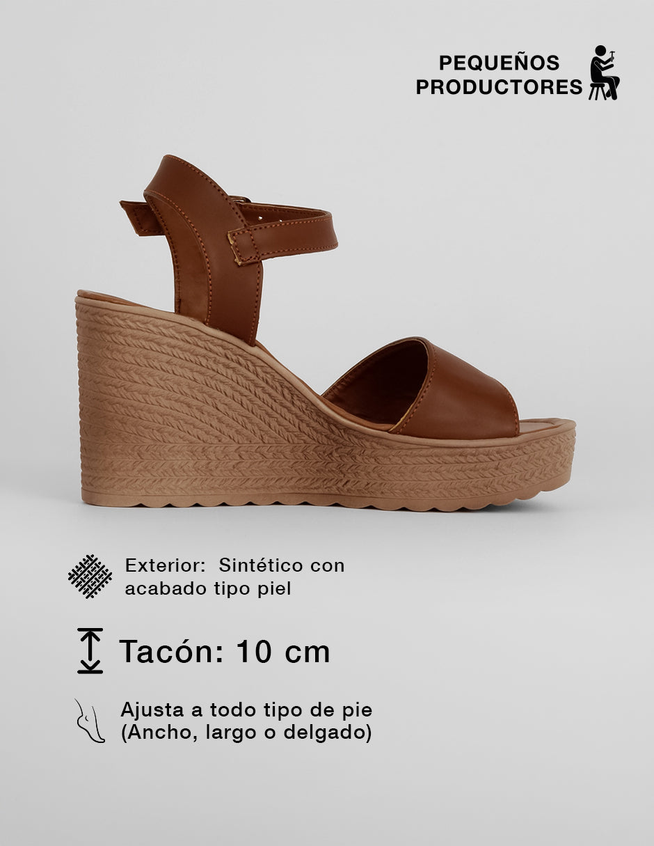 Sandalias con plataforma Naia en Sintético – Café