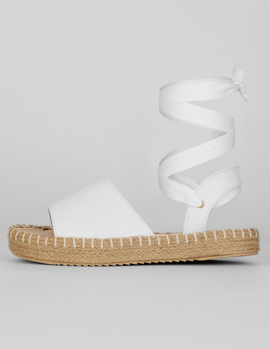 Sandalias con plataforma Exterior Piel vegana Color Blanco Para Mujer De RBCOLLECTION