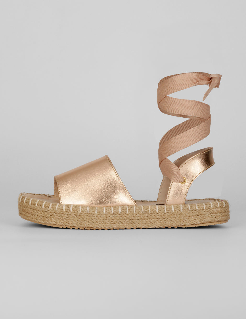 Sandalias con plataforma Exterior Sintético Color Dorado Para Mujer De RBCOLLECTION