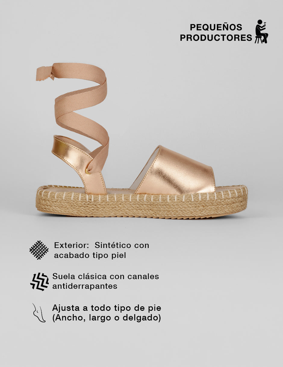 Sandalias con plataforma Naia en Sintético – Dorado