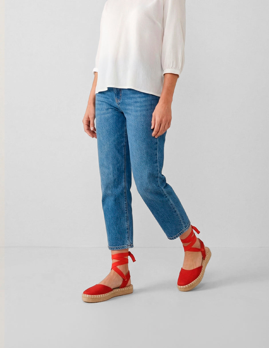 Sandalias con plataforma Naia en Textil – Rojo