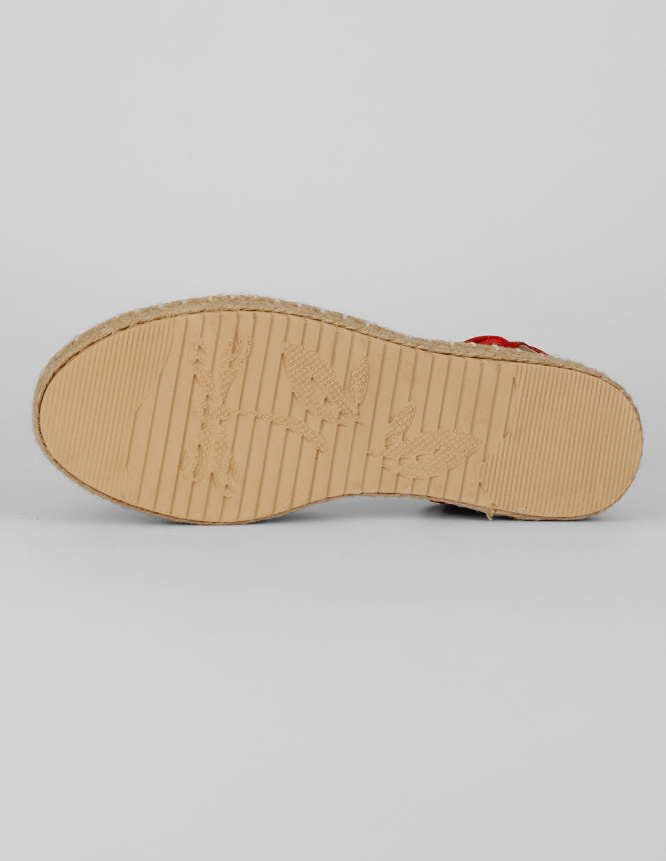 Sandalias con plataforma Naia en Textil – Rojo